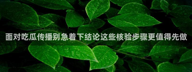 吃瓜最新:面对吃瓜传播别急着下结论这些核验步骤更值得先做