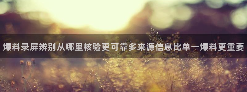 吃瓜爆料每日大赛:爆料录屏辨别从哪里核验更可靠多来源信息比单一爆料更重要